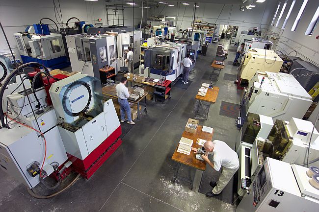 Precision Technologies' Manufacturing Shop Floor